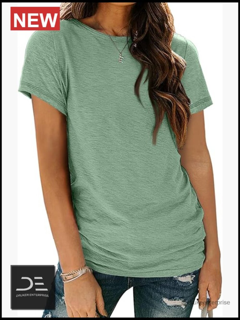 Women's Short Sleeve Crew Neck Tee Lightweight Stretch Summer T-Shirt